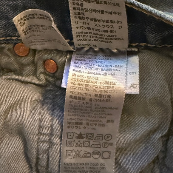 Levi’s 501 Original Fit Straight Leg Jeans Gray Blue 36x30 - Picture 13 of 14